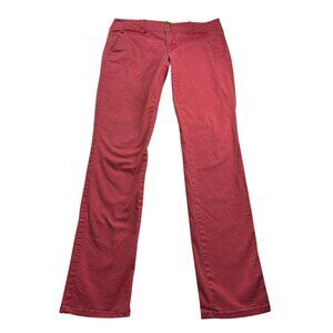 American Eagle Outfitters Womens Stretch Skinny Pants Red Size 6 Regular